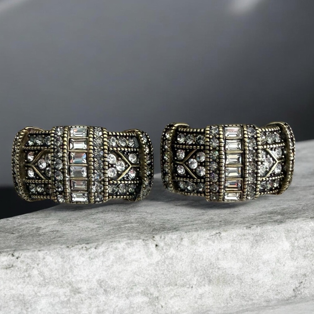Heidi Daus Art Deco Saddle Earrings